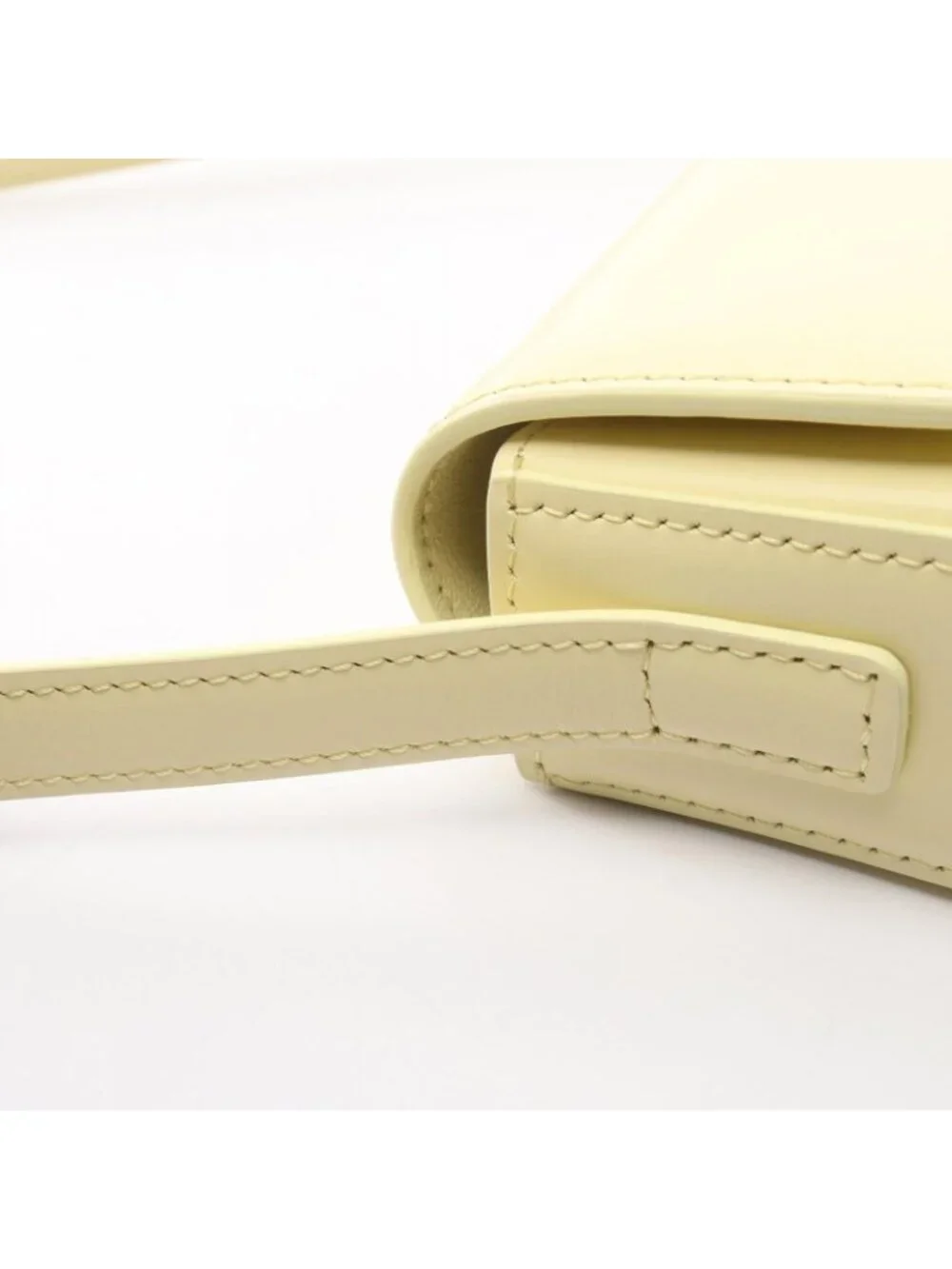 Celine Shoulder Bag Triomphe Light Yellow Leather